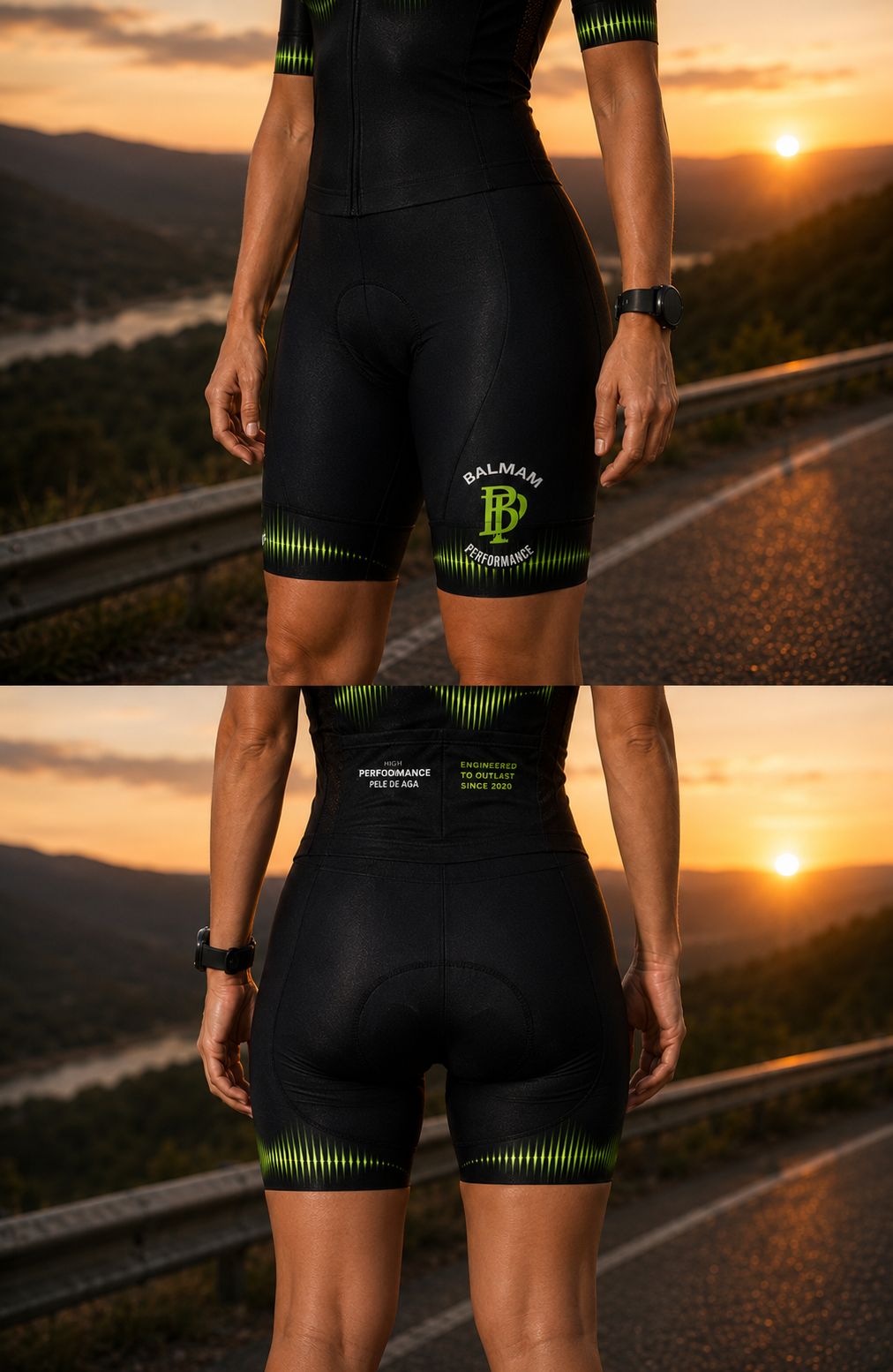 Bretele Ciclismo FemininoForro Carbon